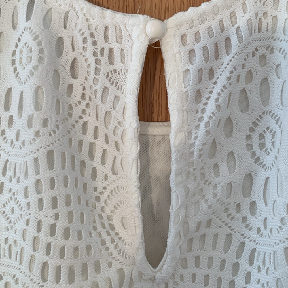 Speechless Off White Midi A-line Sleeveless Lace Dress EUC - Picture 8 of 10